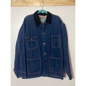 Big Mac Work Denim Jacket Dark Wash Men Size XL